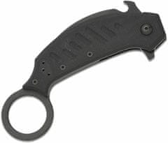 Fox Knives FX-826 KARAMBIT PIKAL FOLDING KNIFE, N690 BLACK IDROG.BLADE, G10 BLACK HANDLE