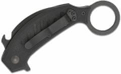 Fox Knives FX-826 KARAMBIT PIKAL FOLDING KNIFE, N690 BLACK IDROG.BLADE, G10 BLACK HANDLE
