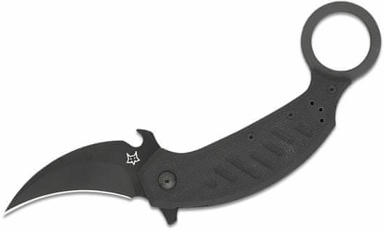 Fox Knives FX-826 KARAMBIT PIKAL FOLDING KNIFE, N690 BLACK IDROG.BLADE, G10 BLACK HANDLE