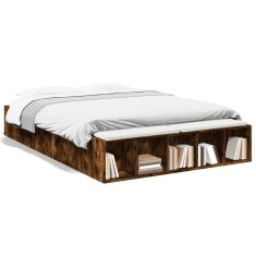 shumee Rám postele kouřový dub 140 x 190 cm kompozitní dřevo