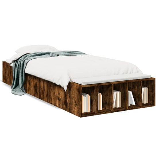 shumee Rám postele kouřový dub 90 x 200 cm kompozitní dřevo