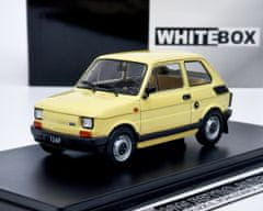 WHITEBOX Fiat 126p (1985) light yellow WHITEBOX 1:24