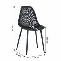 KONDELA Jídelní židle Tegra - černá