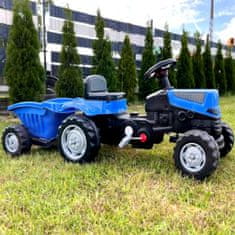 WOOPIE WOOPIE Farmer GoTrac MAXI PLUS šlapací traktor s přívěsem Modrá tichá kola