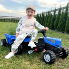 WOOPIE WOOPIE Farmer GoTrac MAXI PLUS šlapací traktor s přívěsem Modrá tichá kola