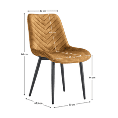 BPS-koupelny Jídelní židle, hnědozlatá/černá, ZAINA TYP 2