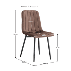 BPS-koupelny Židle, hnědá Velvet látka/černá, RAMITA TYP 1