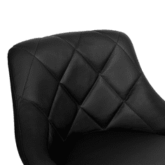 BPS-koupelny Barová židle, černá ekokůže/chromová, MARID NEW