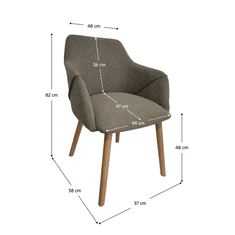 BPS-koupelny Designové křeslo, hnědá/buk, PETRUS