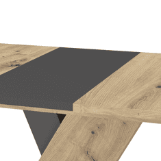 BPS-koupelny Jídelní rozkládací stůl, dub artisan/antracit, 140-180x85 cm, EXIL