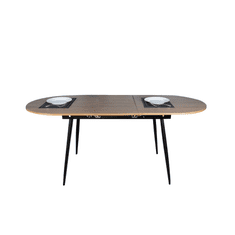 BPS-koupelny Jídelní stůl, rozkládací, dub/černá 150-190x75 cm, TAMERON