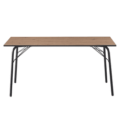 BPS-koupelny Jídelní stůl, dub artisan/černá, 160x80x75 cm, NALAK TYP 3