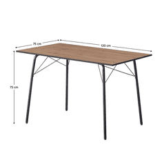 BPS-koupelny Jídelní stůl, dub artisan/černá, 120x75x75 cm, NALAK TYP 2