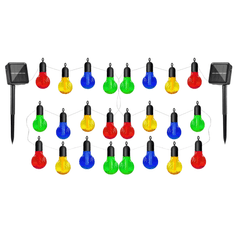 HOME & MARKER® Venkovní osvětlení, Světelný řetěz a Zahradní dekorace, Světelná girlanda (7,5 m, 25 světel) YARDBULBS 1+1 ZDARMA | Y2ARDBULBS Vícebarevné