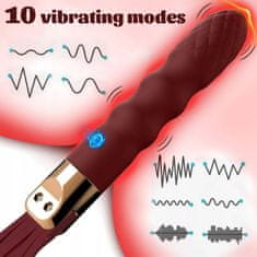 PRETTY LOVE Důtky Bič Zátkou Análním Vibrátorem 2V1 Stimulace Plug