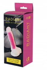 Lovetoy Dildo Ze Silikonu S Fluorescenčním Růžovým Vnitřkem. Vynikající Reprodukce