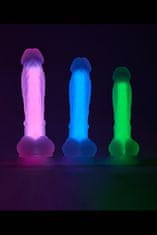 Lovetoy Dildo Ze Silikonu S Fluorescenčním Růžovým Vnitřkem. Vynikající Reprodukce