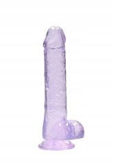 Lovetoy Velké Fialové Dildo S Přísavkou A Varlaty 21Cm