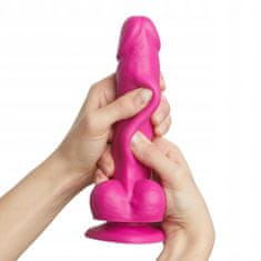 Lovetoy Ralistické Dildo Sliding Skin Fuchsia L