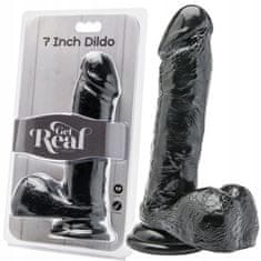 Lovetoy Černé Dildo S Varlaty Get Real Black 7''