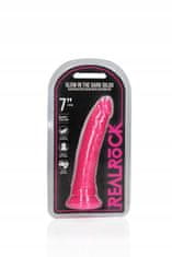 Lovetoy Tenké Realistické Dildo S Přísavkou - Svítí Ve Tmě - 7'' / 18 Cm