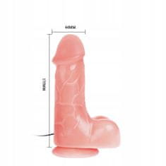 PRETTY LOVE Žilnaté Penetrační Dildo S Vibracemi 17 Cm