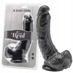 Lovetoy Velké Dildo Get Real Black 8''