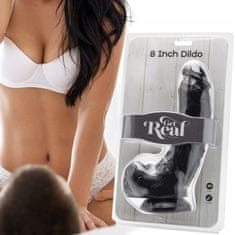 Lovetoy Velké Dildo Get Real Black 8''