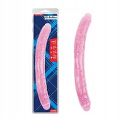 Lovetoy Růžové Dvojité Žilnaté Dildo Lesbický Sex 46 Cm