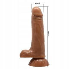 PRETTY LOVE Měkké Realistické Dildo S Vibracemi 18,5 Cm