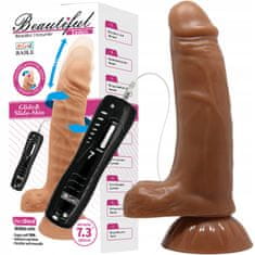 PRETTY LOVE Měkké Realistické Dildo S Vibracemi 18,5 Cm