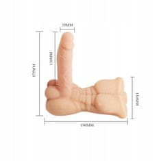 Lovetoy Vibrační Pánské Dildo Tors Člen 13Cm