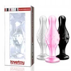 Lovetoy Skleněné Anální Dildo S Výstupky 3 Barvy 11,5 Cm