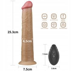 PRETTY LOVE Realistické Silikonové Žilnaté Sex Dildo 26 Cm