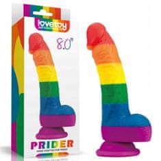 Lovetoy Duhové Ohebné Dildo S Přísavkou 20,5 Cm