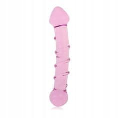 Lovetoy Skleněné Dildo Růžové S Výstupky A Hlavou 18 Cm