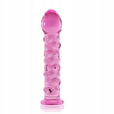 Lovetoy Skleněné Dildo S Výstupky V Růžové Barvě 17Cm