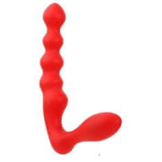 Lovetoy Červené Silikonové Dildo Pro Dvojitou Penetraci