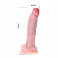 Lovetoy Velký Silný Přírodní Přísavka Dildo 34Cm