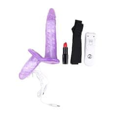 Lovetoy Dvojitý Vibrátor Strapon Na Popruzích 18Cm 10Cm Sex