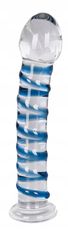 Lovetoy Arts Clair Bleu Glass Dildo