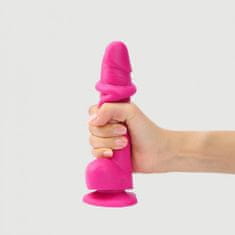 Lovetoy Ralistické Dildo Sliding Skin Fuchsia L