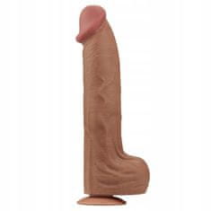 Lovetoy 14'' King Sliding Skin Dual Layer Dong Brown