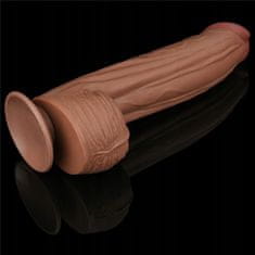 Lovetoy 12'' King Sliding Skin Dual Layer Dong Brown