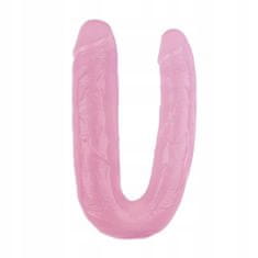 Lovetoy Zahnuté Růžové Žilnaté Dildo Lesbický Sex 22,5 Cm