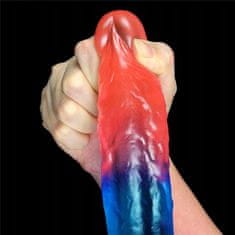 Lovetoy Velké Dvoubarevné Ohebné Dildo S Přísavkou 20 Cm