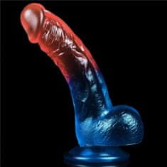 Lovetoy Velké Dvoubarevné Ohebné Dildo S Přísavkou 20 Cm