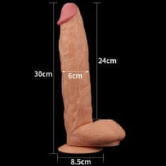 Lovetoy Snídaně Žilnaté Velké Dildo S Přísavkou 30 Cm