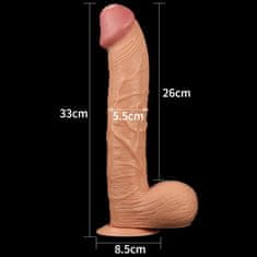 Lovetoy Mírně Zakřivené Tělové Dildo S Přísavkou 33Cm