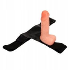 Lovetoy Černý Strap-On Postroj Realistické Dildo 15 Cm